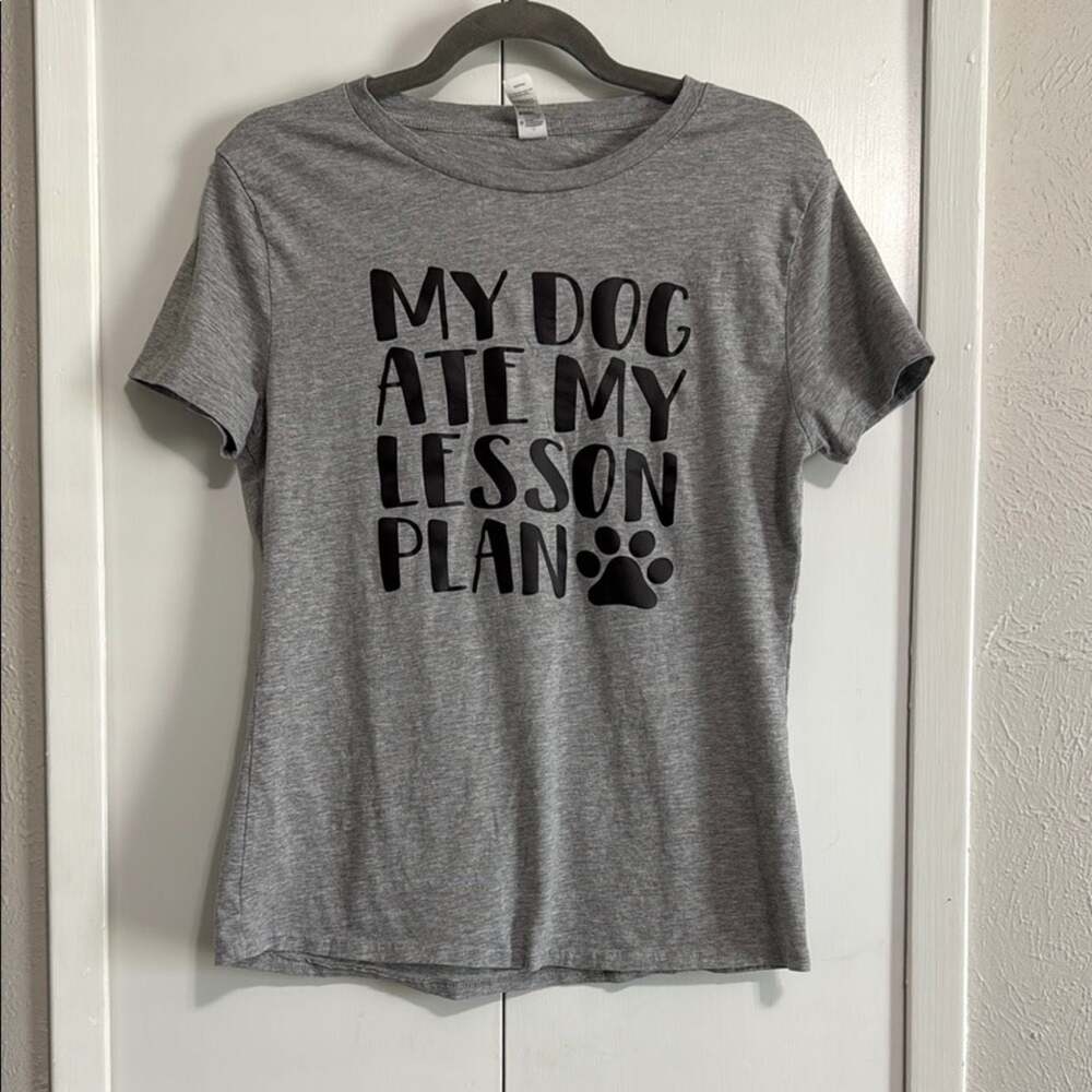 Smart Blanks My Dog Ate My Lesson Plan Graphic T-Shirt Size L